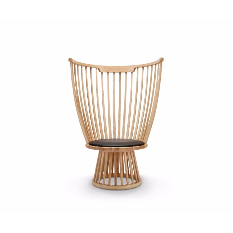 Кресло Fan Chair — Tom Dixon, кожа, фото 4