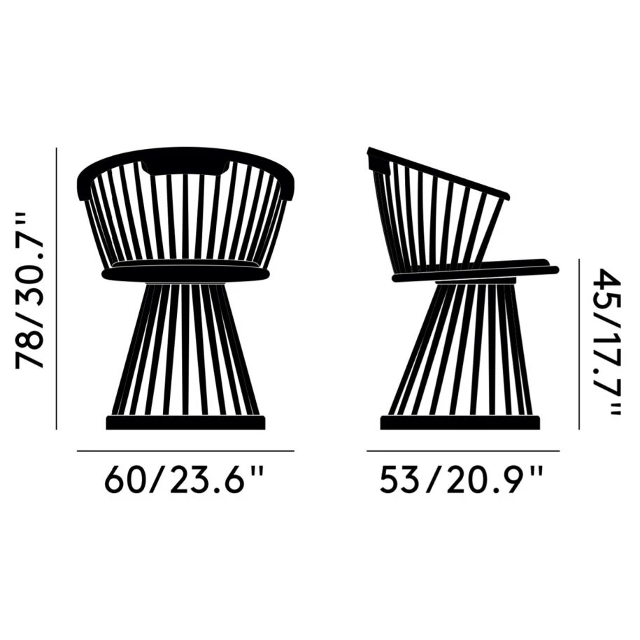 Каркас и наполнение: дерево. Современный дизайн Стул Fan Dining Chair — Tom Dixon, кожа, фото 5