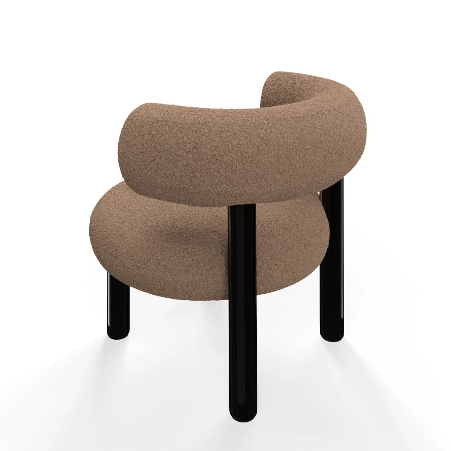 Кресло Fat Black Steel Lounge Chair — Tom Dixon, ткань, фото 3