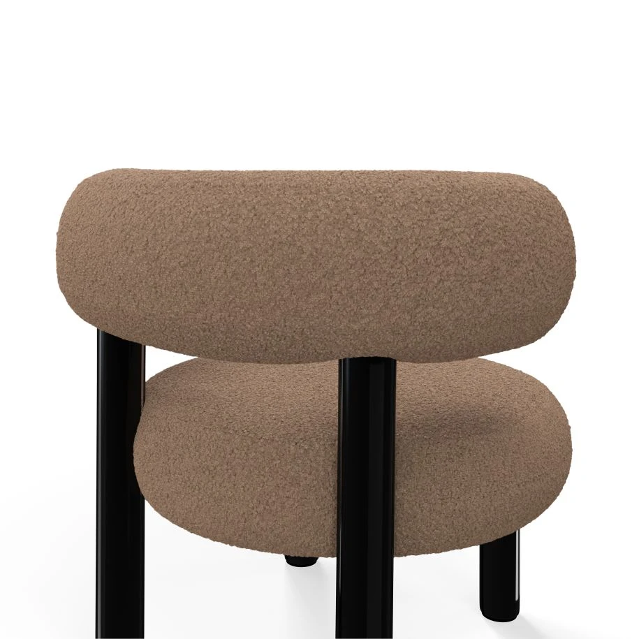 Кресло Fat Black Steel Lounge Chair — Tom Dixon, ткань, фото 4