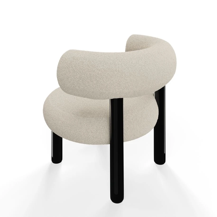 Кресло Fat Black Steel Lounge Chair — Tom Dixon, ткань, фото 6