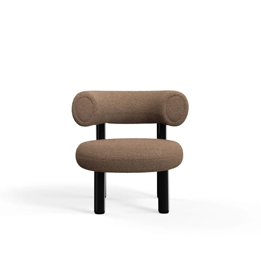 Кресло Fat Black Steel Lounge Chair — Tom Dixon, ткань