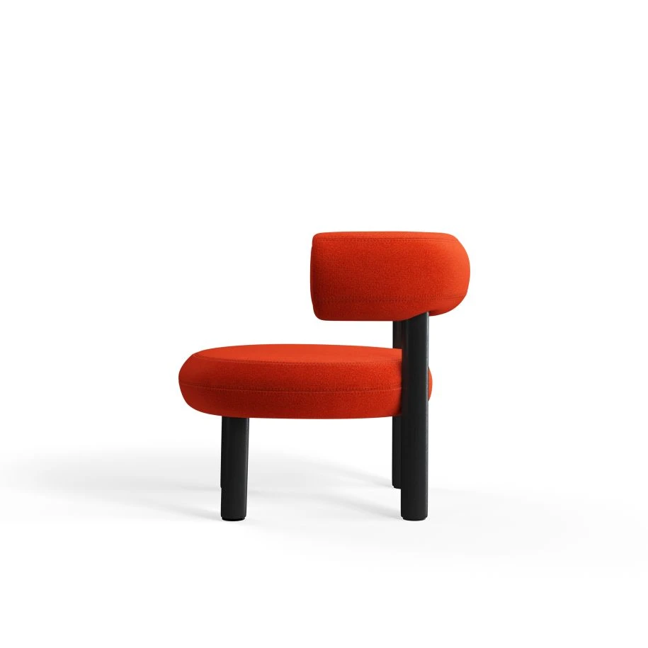 Кресло Fat Black Wood Lounge Chair — Tom Dixon, ткань, фото 2