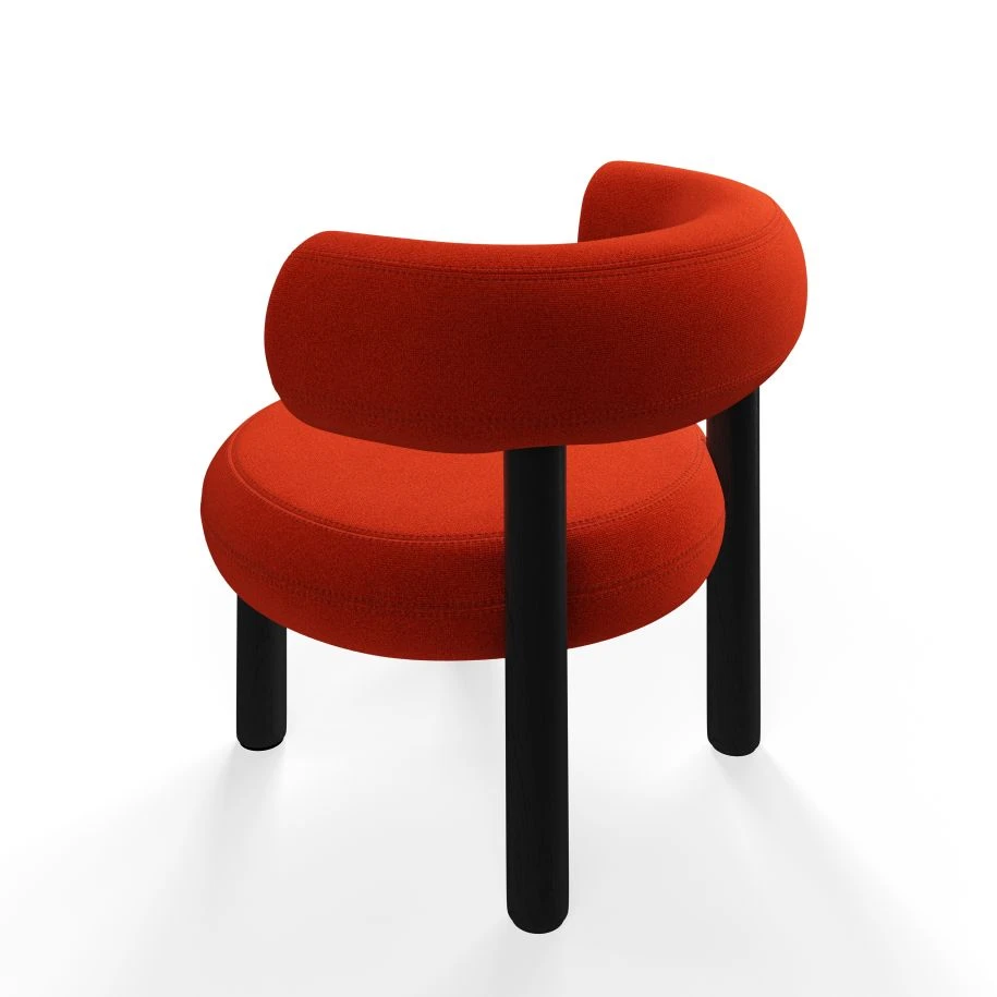 Кресло Fat Black Wood Lounge Chair — Tom Dixon, ткань, фото 4