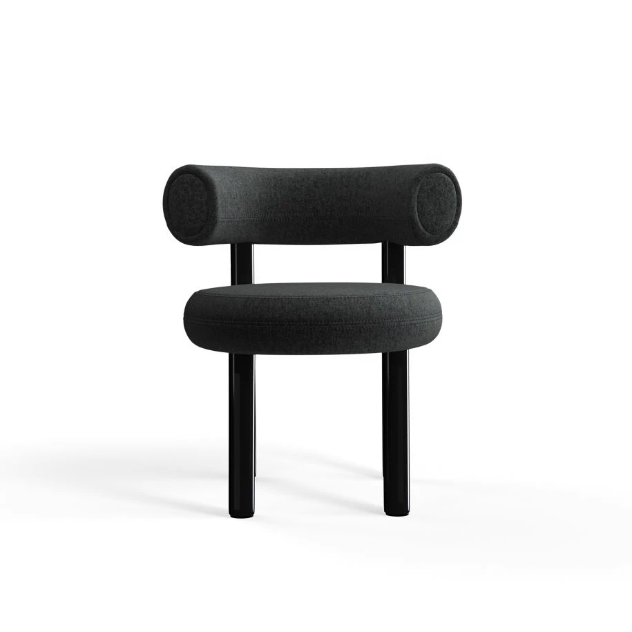 Каркас и наполнение: металл. Современный дизайн Стул Fat Steel Dining Chair — Tom Dixon, ткань