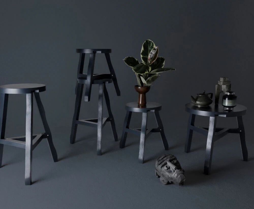 Каркас и наполнение: дерево. Современный дизайн Барный стул Offcut — Tom Dixon, дерево, фото 6