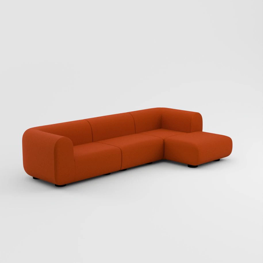 Современный дизайн Диван Plump Left Arm & Right Facing Chaise Longue Sofa — Tom Dixon, ткань, фото 2