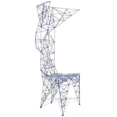 Каркас и наполнение: металл. Современный дизайн Стул Pylon — Tom Dixon, металл