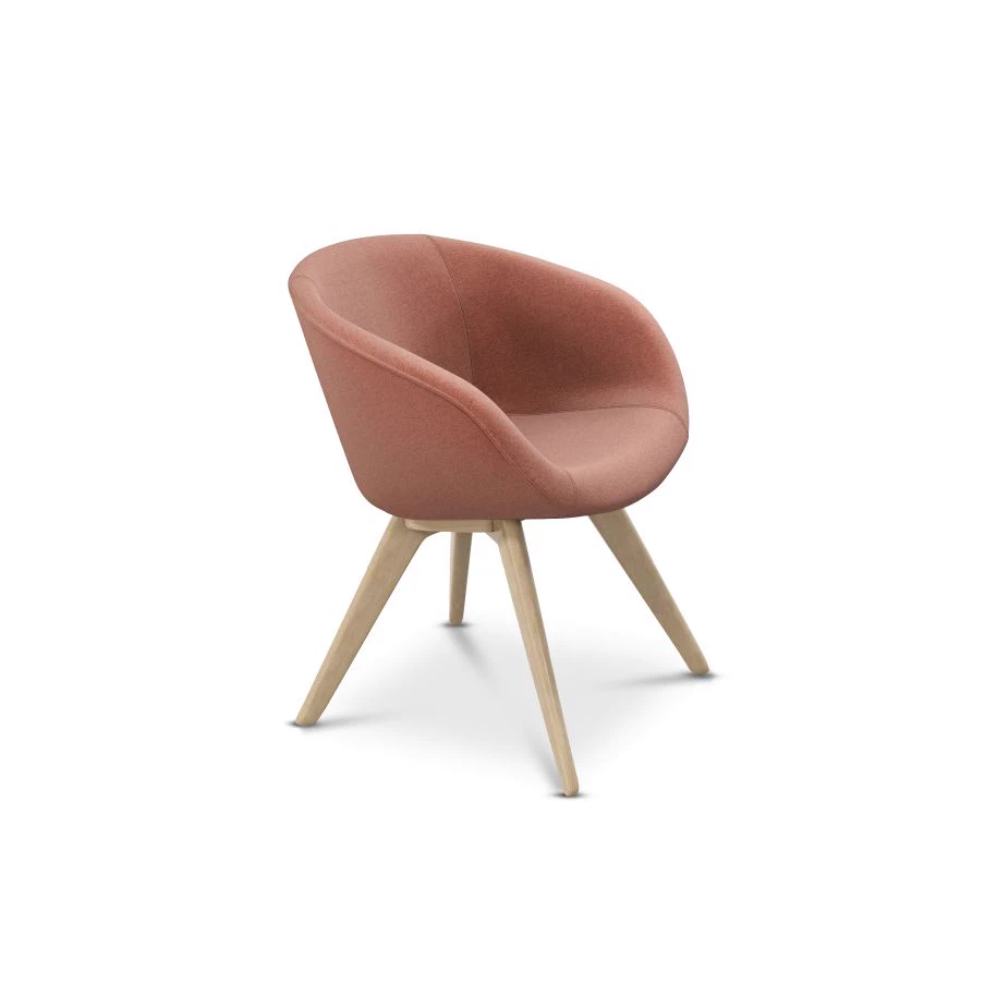 Каркас и наполнение: дерево. Современный дизайн Стул Scoop Low Back Chair — Tom Dixon, ткань, фото 4