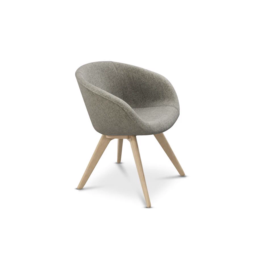 Каркас и наполнение: дерево. Современный дизайн Стул Scoop Low Back Chair — Tom Dixon, ткань, фото 5