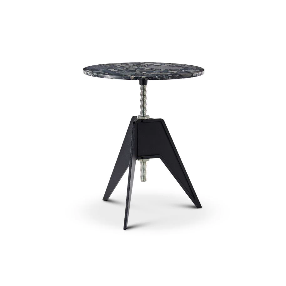 Стол Screw Cafe Table Pebble Marble Top 600 mm — Tom Dixon, мрамор