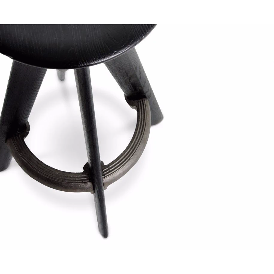 Каркас и наполнение: дерево. Современный дизайн Барный стул Slab Bar Stool Black — Tom Dixon, дерево, фото 2