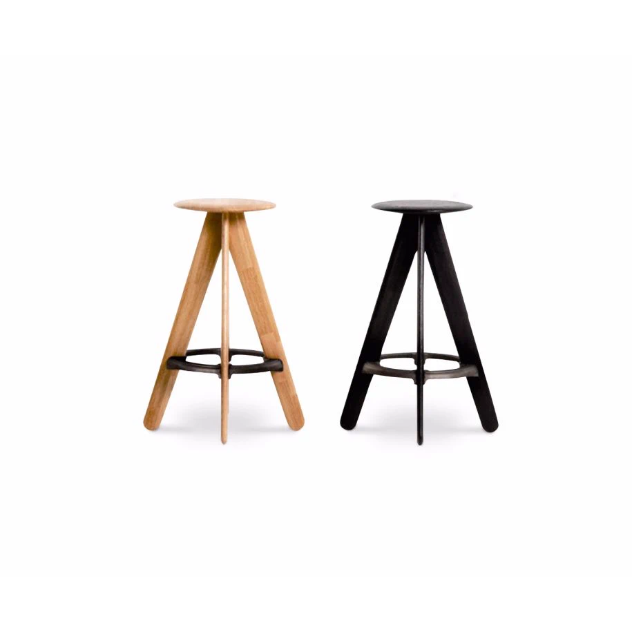 Каркас и наполнение: дерево. Современный дизайн Барный стул Slab Bar Stool Black — Tom Dixon, дерево, фото 3