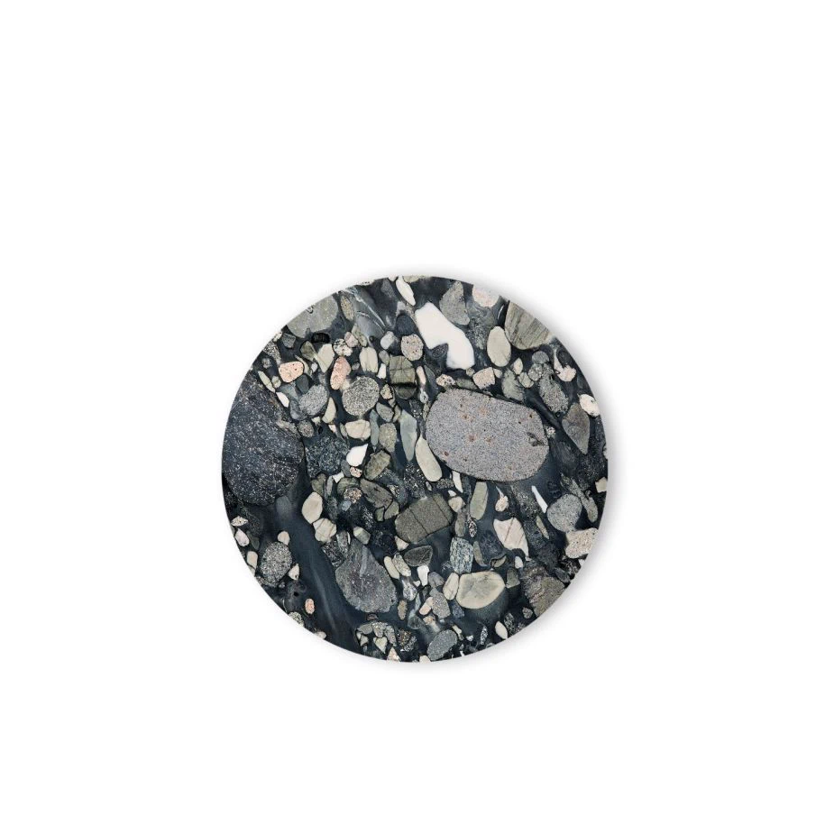 Стол Tube High Table Brass Pebble Marble Top — Tom Dixon, мрамор, фото 2