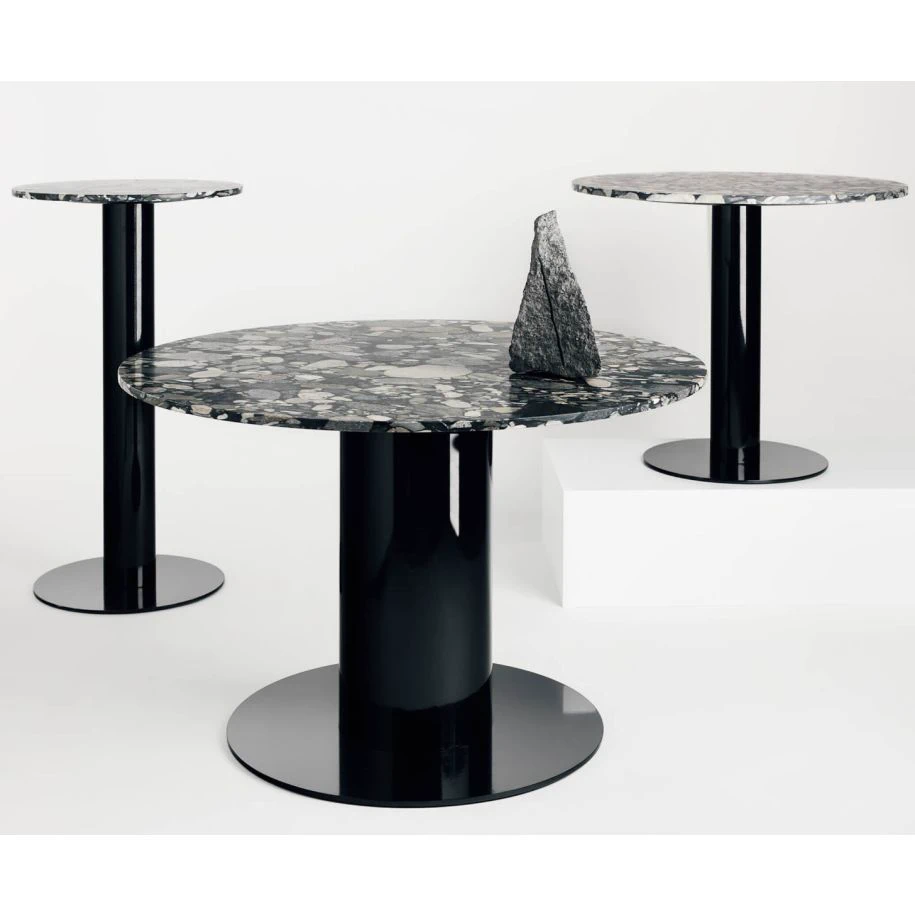 Стол Tube High Table Brass Pebble Marble Top — Tom Dixon, мрамор, фото 3