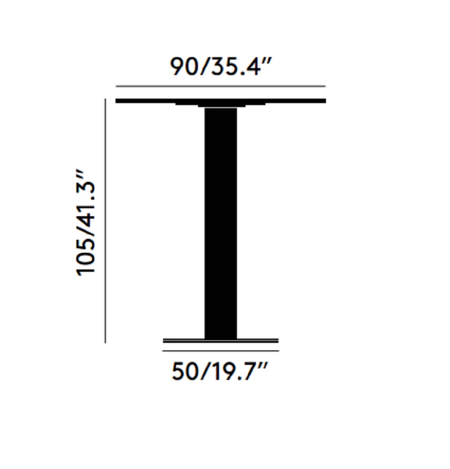 Стол Tube High Table Brass White Marble — Tom Dixon, мрамор, фото 5