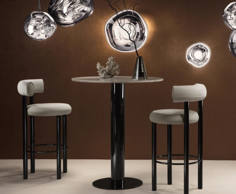 Стол Tube High Table White Marble Top — Tom Dixon, мрамор, фото 3