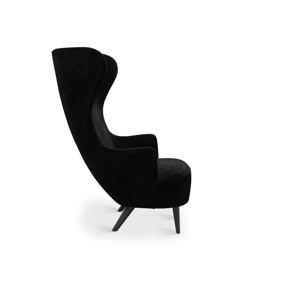 Каркас и наполнение: дерево. Современный дизайн Кресло Wingback Chair — Tom Dixon, текстиль, фото 2