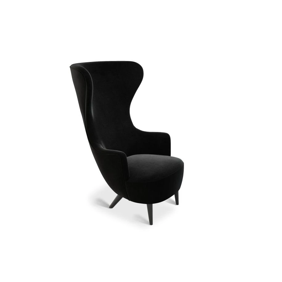Каркас и наполнение: дерево. Современный дизайн Кресло Wingback Chair — Tom Dixon, текстиль, фото 4