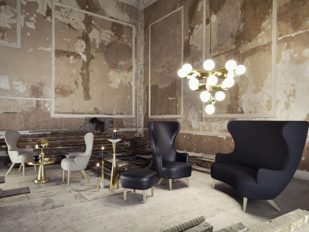 Пуф Wingback — Tom Dixon, кожа, фото 6