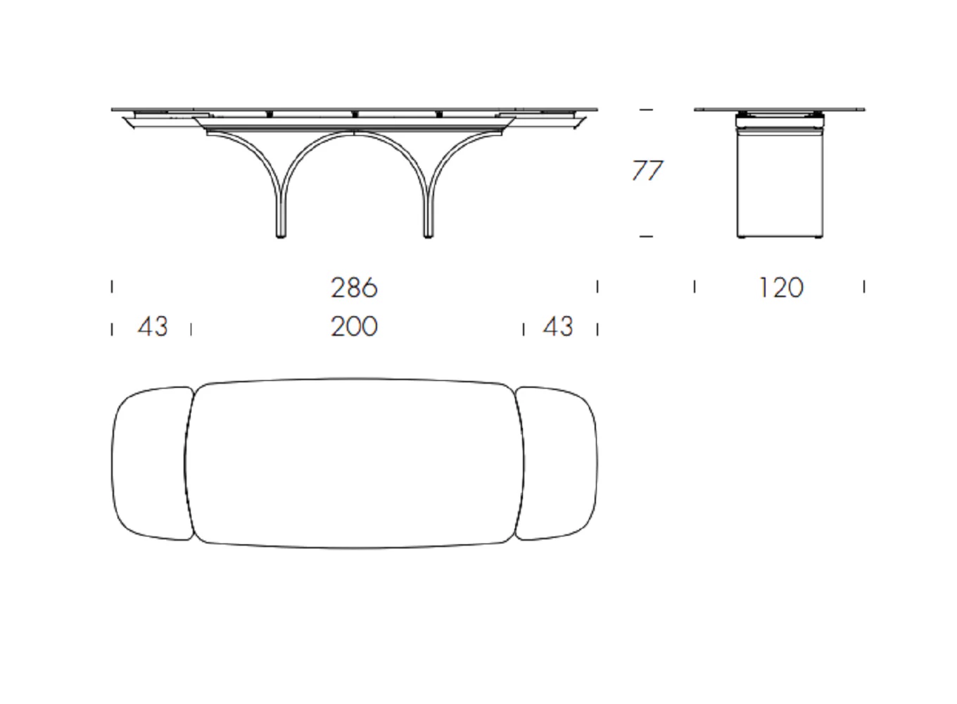 Стол Arco Ext — Tonin Casa, дерево, фото 4