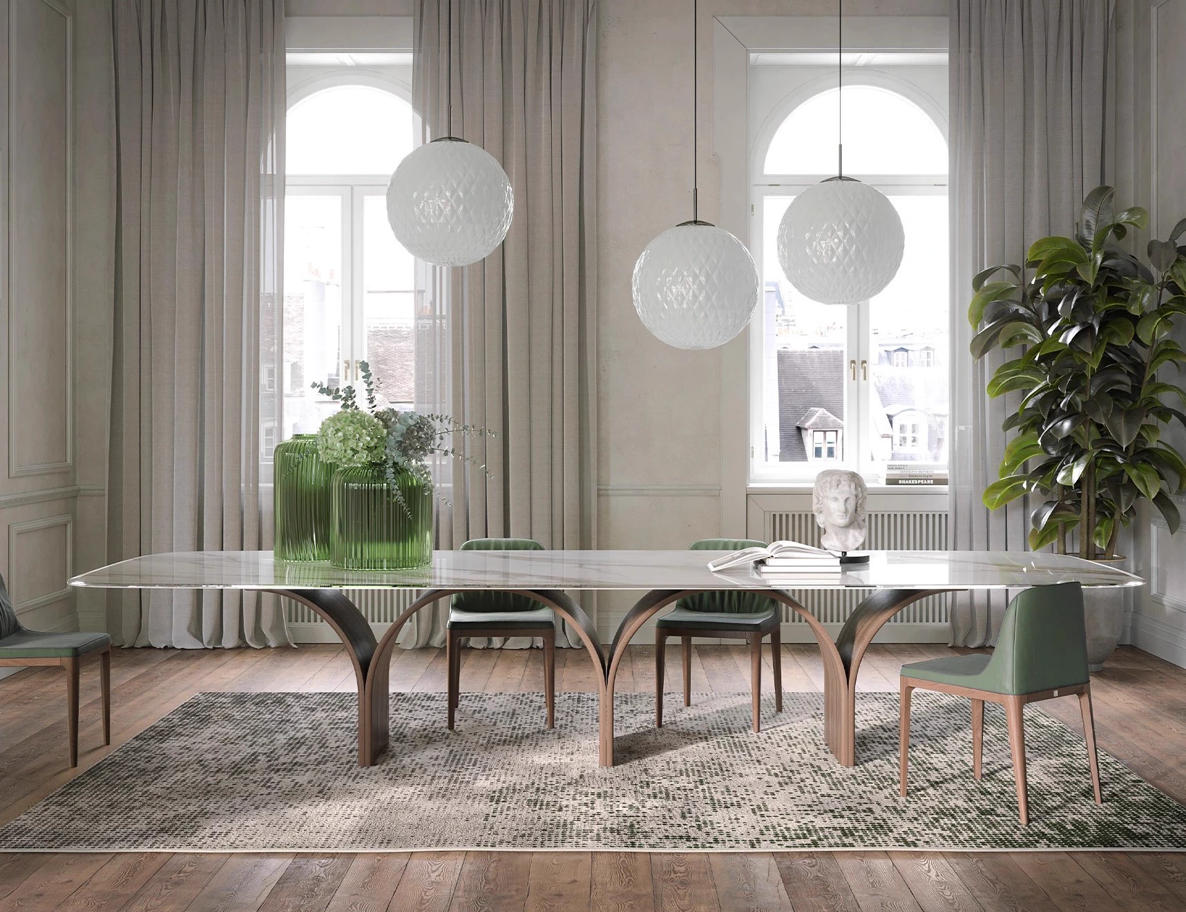 Стол Arco Maxi — Tonin Casa, стекло, фото 6