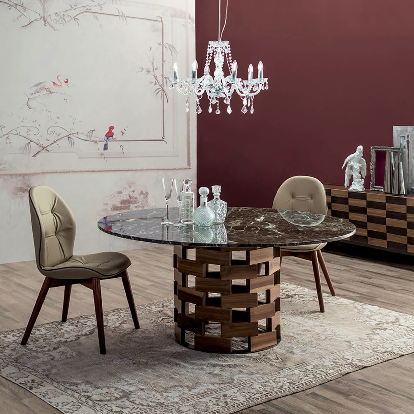 Стол Colosseo Tavolo 8076 — Tonin Casa, мрамор