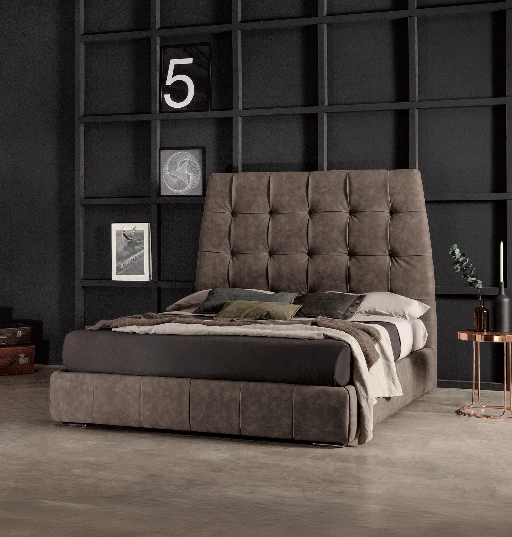 Кровать Pacifico — Tonin Casa, эко-кожа, фото 3