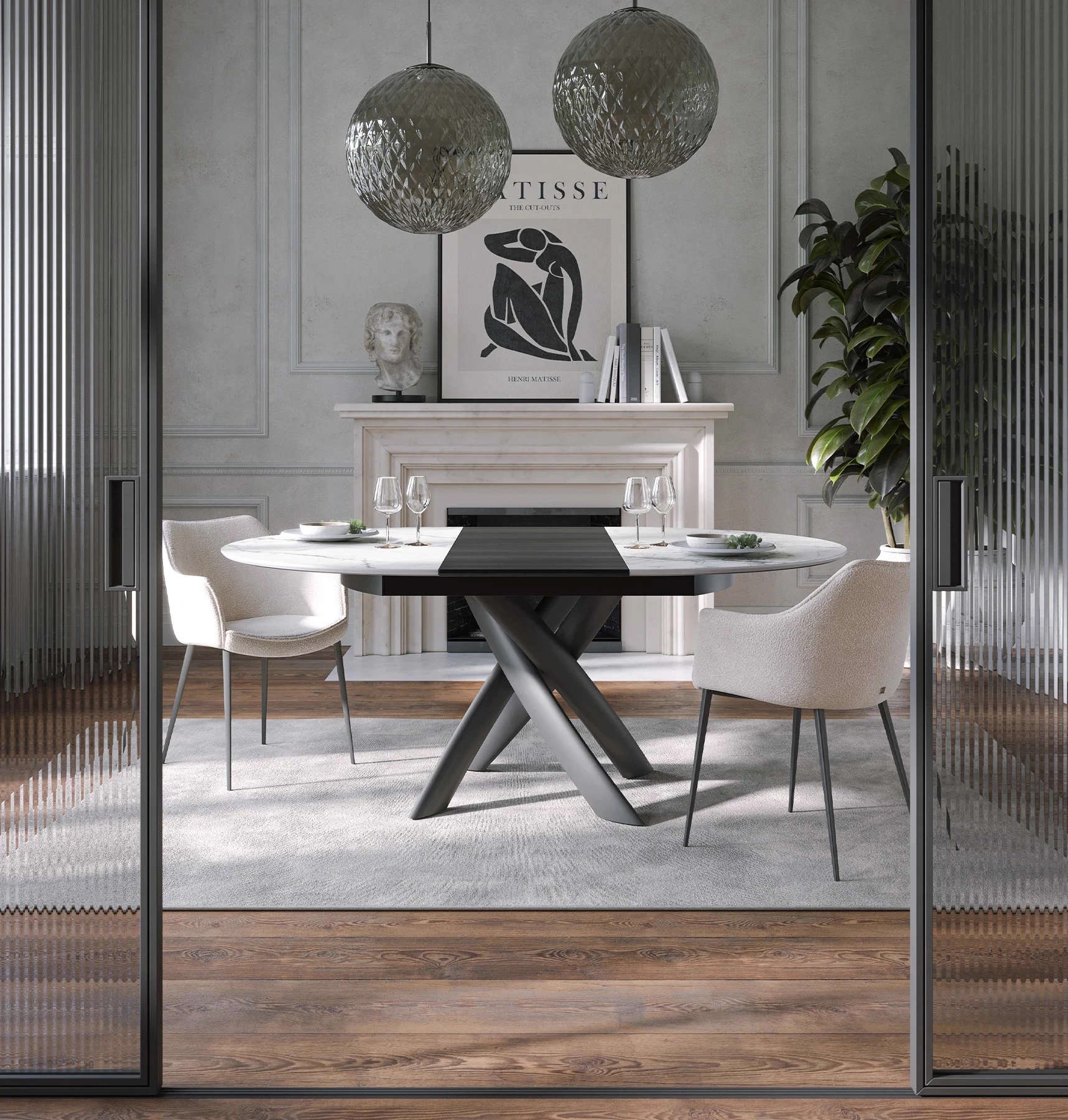 Стол Style Round Ext — Tonin Casa, керамика, фото 3