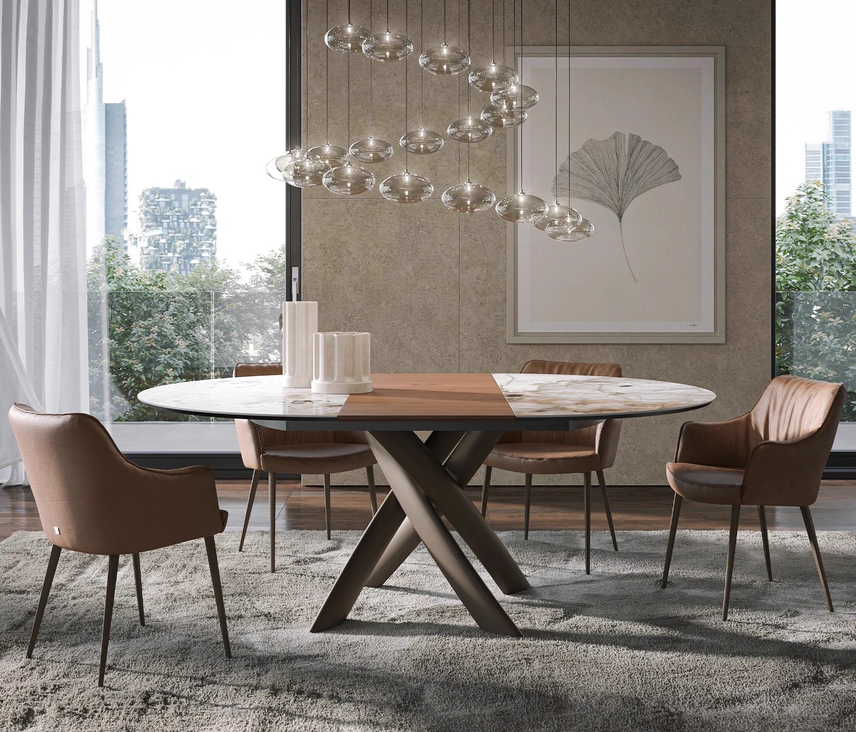Стол Style Round Ext — Tonin Casa, керамика, фото 5
