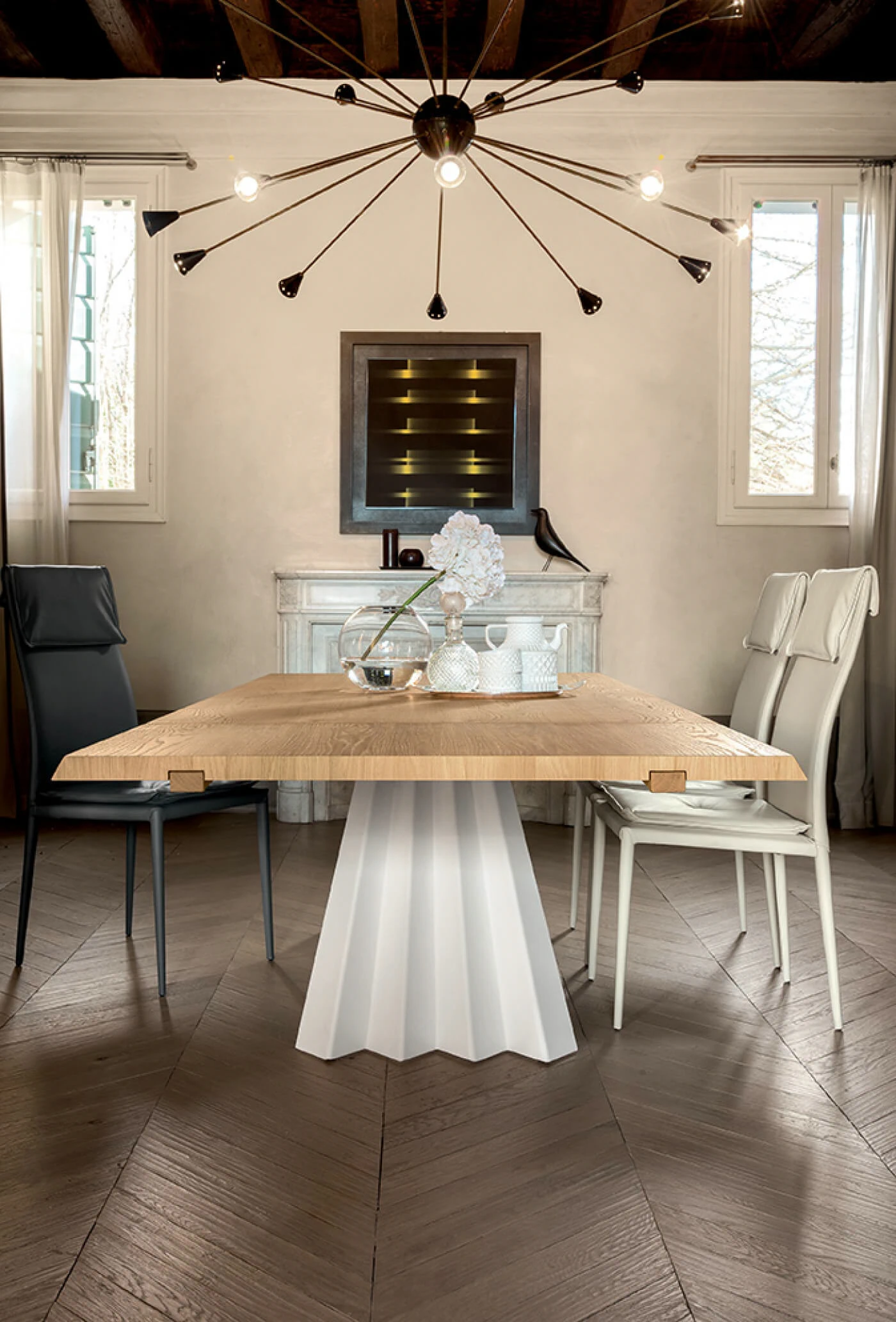 Стол Ventaglio 8011 — Tonin Casa, стекло, фото 6