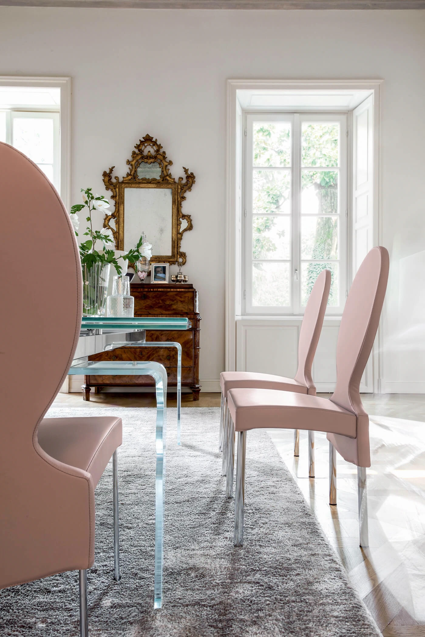 Стул Vivienne 7258 — Tonin Casa, нубук, фото 2