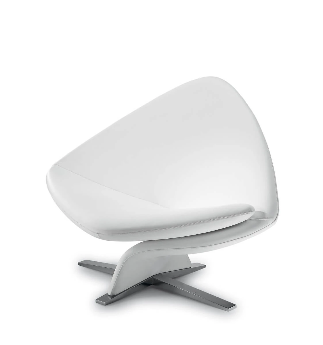 Каркас и наполнение: металл, ППУ. Современный дизайн Кресло One for two — Tonon, кожа, фото 2