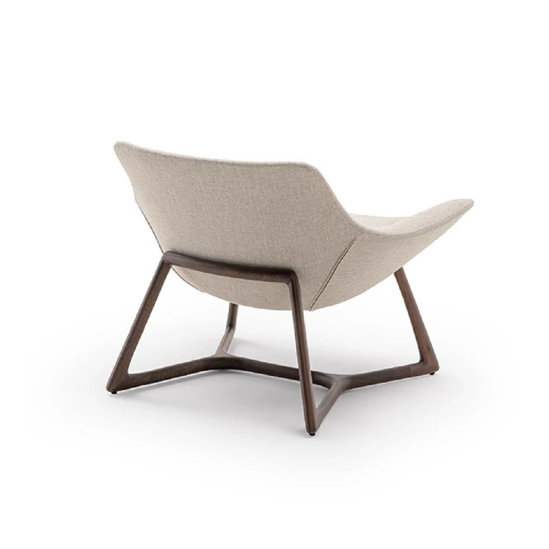 Каркас и наполнение: дерево. Современный дизайн Кресло Harp Small Armchair — Turri Spa, кожа, фото 2