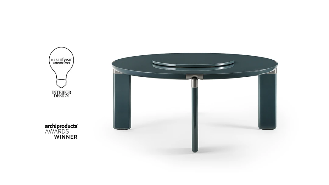 Стол Kenobi Round Table — Turri Spa, кожа, фото 6