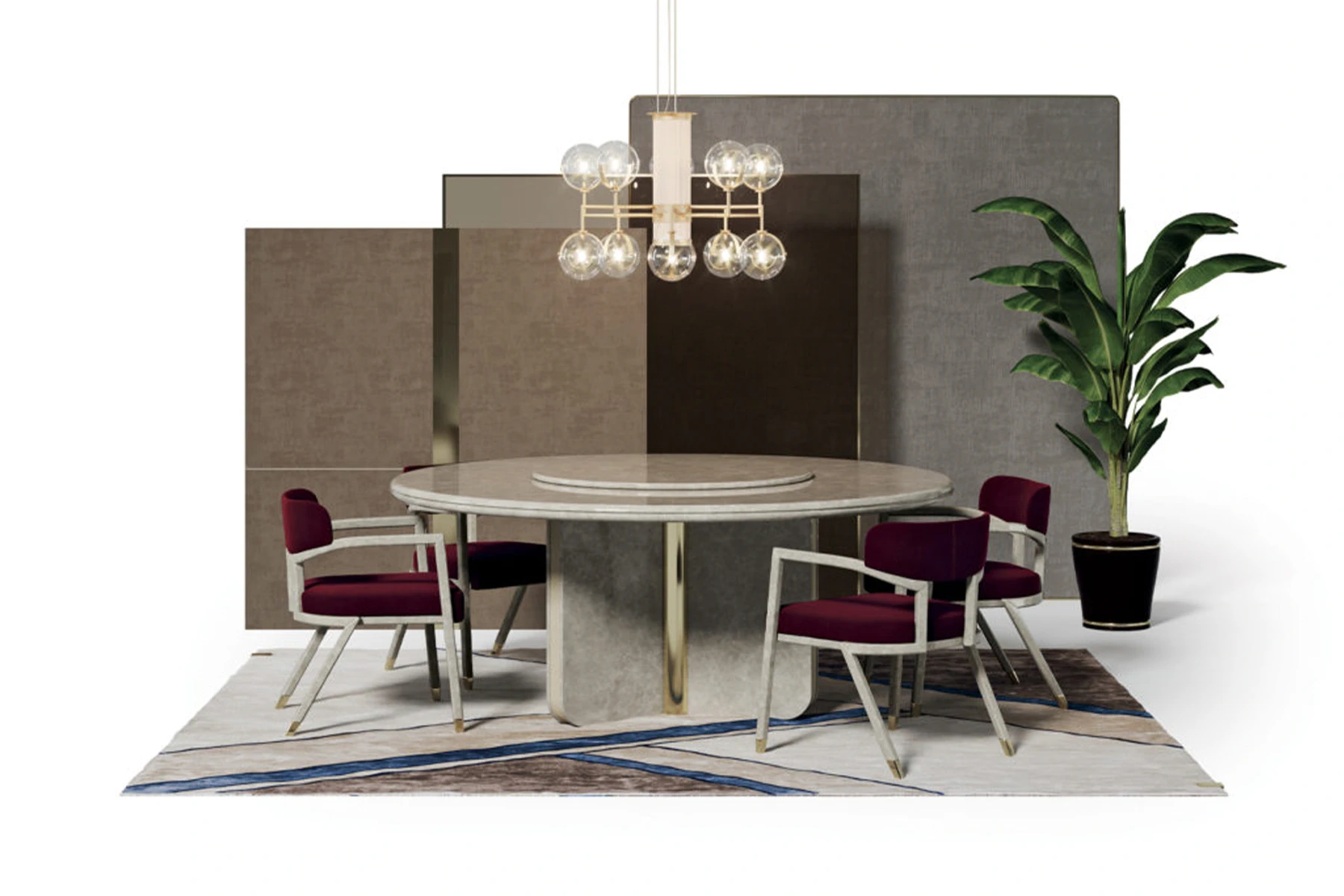 Стол Madison Round Table — Turri Spa, кожа, фото 3