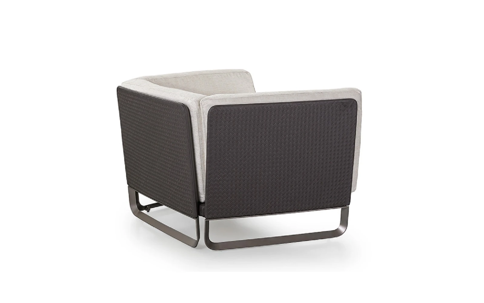 Каркас и наполнение: металл. Современный дизайн Кресло Milano Armchair — Turri Spa, кожа, фото 2