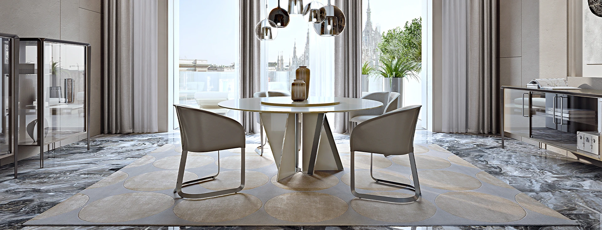 Стол Milano Round Table — Turri Spa, кожа, фото 6