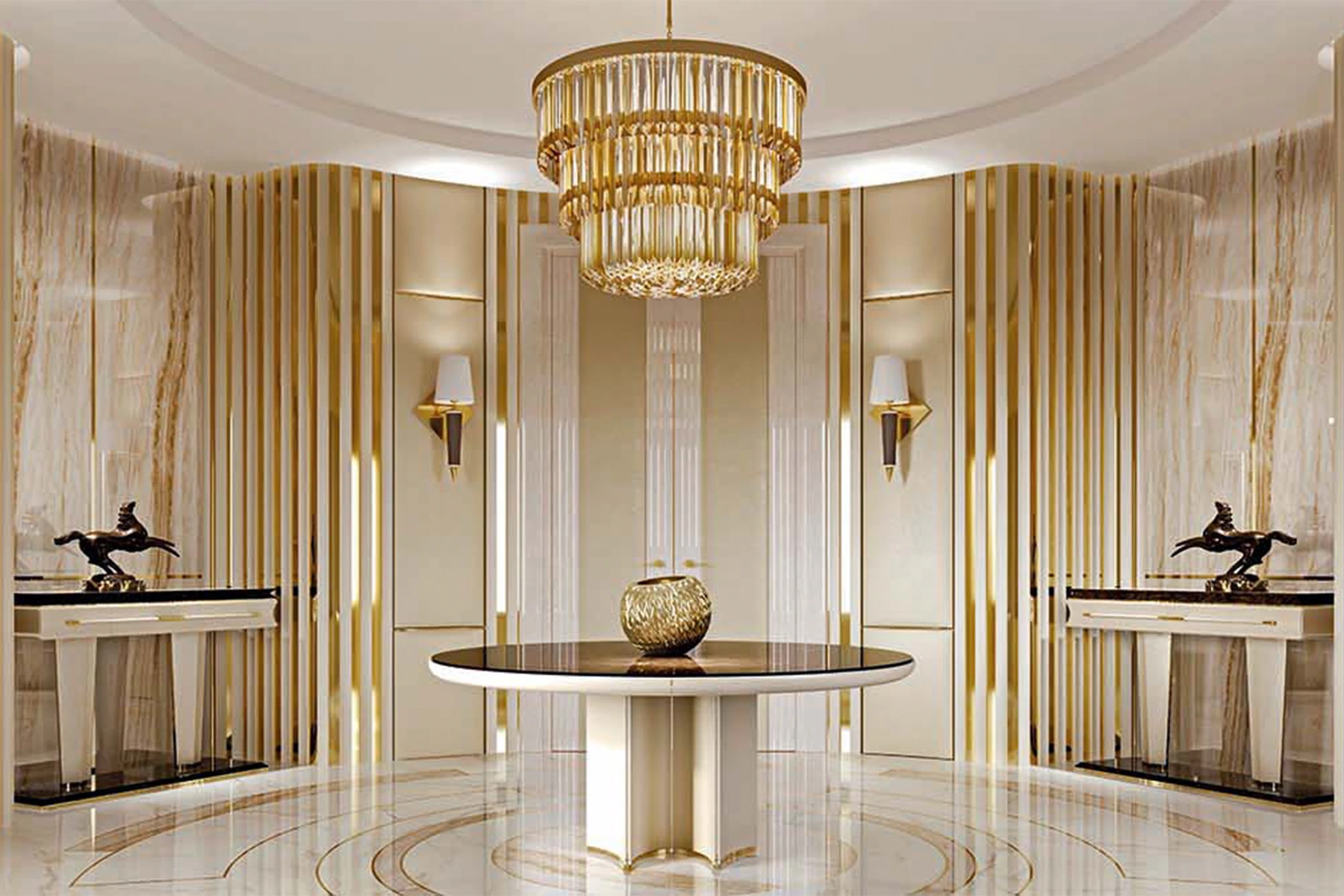 Стол Noir Round Table — Turri Spa, кожа, фото 3
