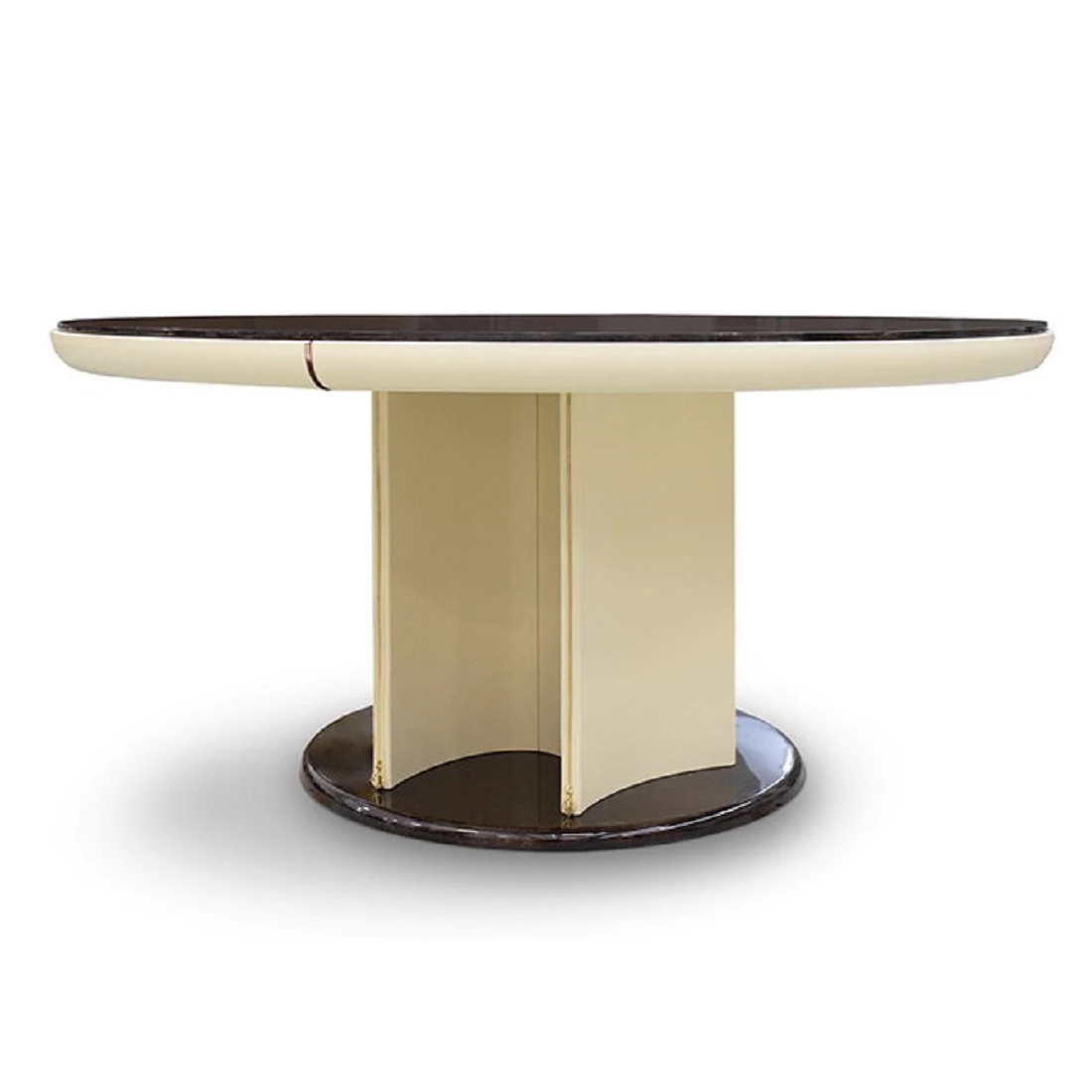 Стол Noir Round Table — Turri Spa, кожа