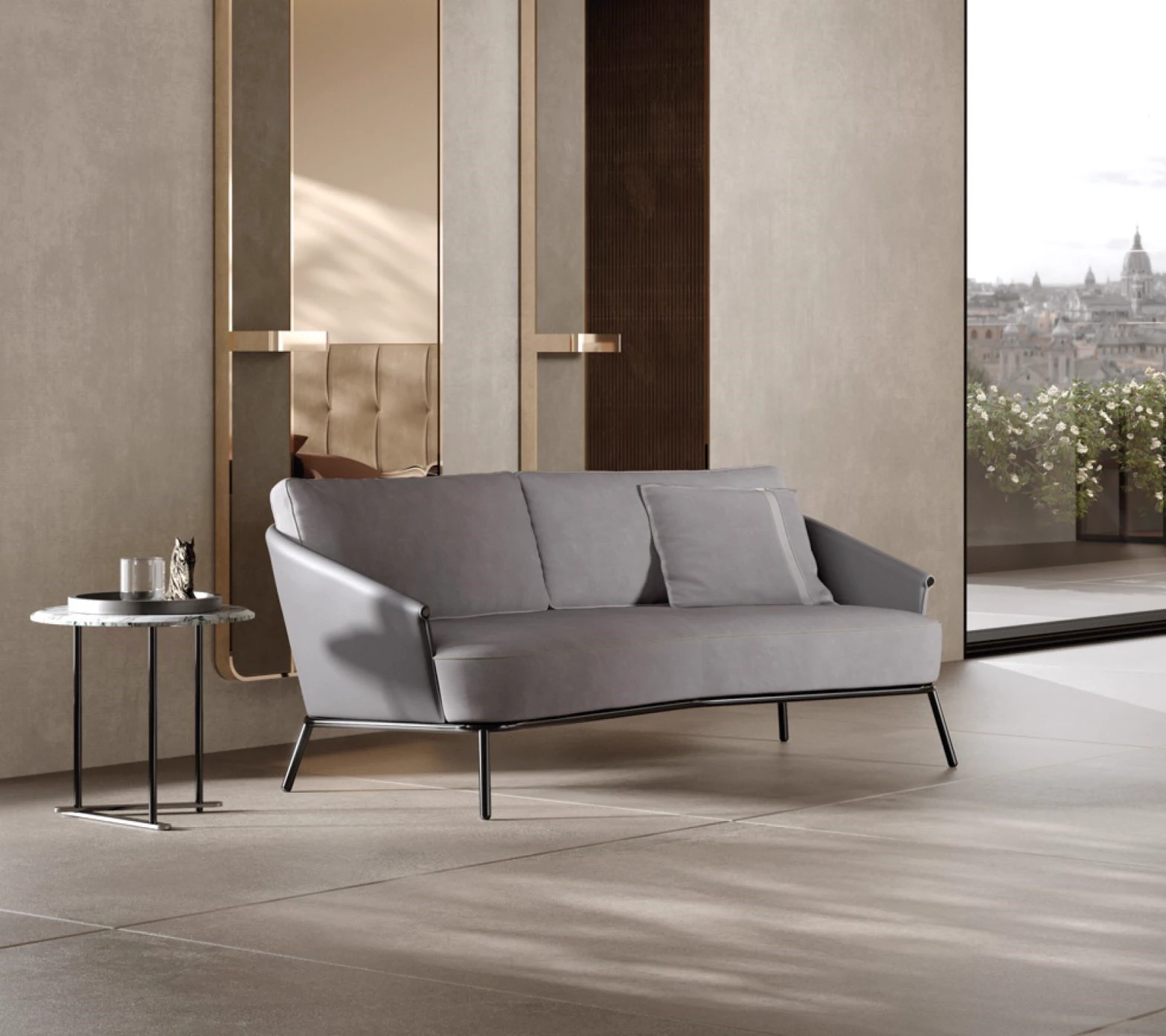 Диван Clara Little Sofa — Ulivi Salotti, кожа, фото 2