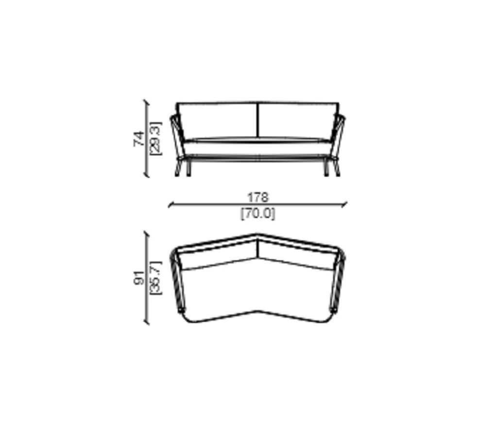 Диван Clara Little Sofa — Ulivi Salotti, кожа, фото 3