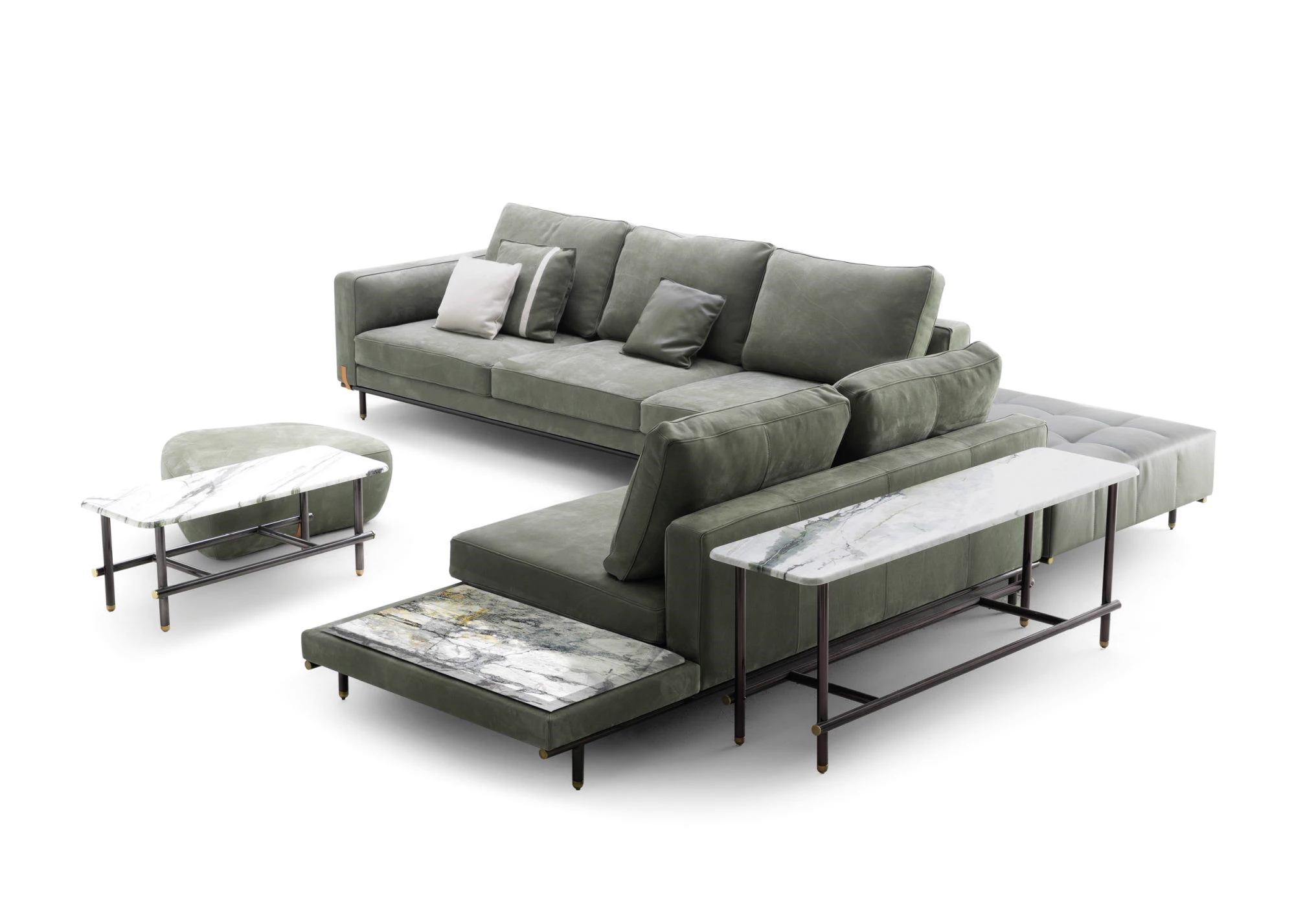 Диван Etienne Sectional — Ulivi Salotti, кожа, фото 5