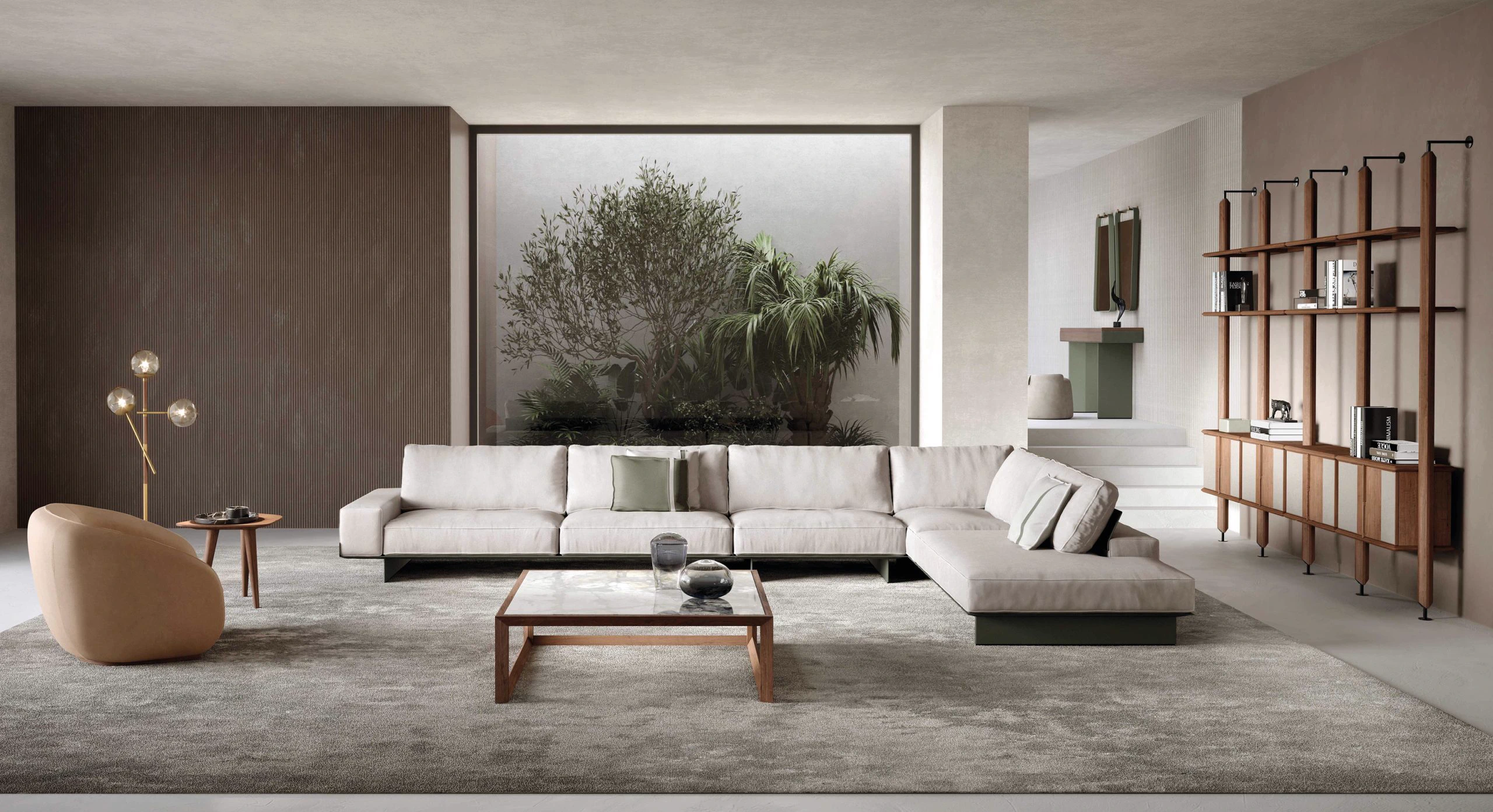 Каркас и наполнение: дерево. Современный дизайн Диван Granville Sectional — Ulivi Salotti, кожа, фото 4
