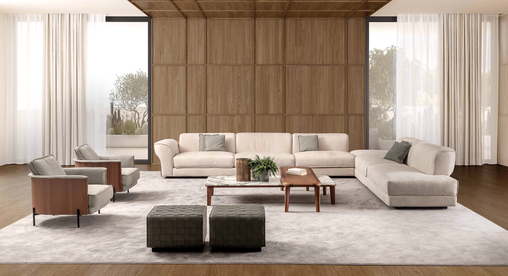 Диван Plaf Sectional — Ulivi Salotti, кожа, фото 6