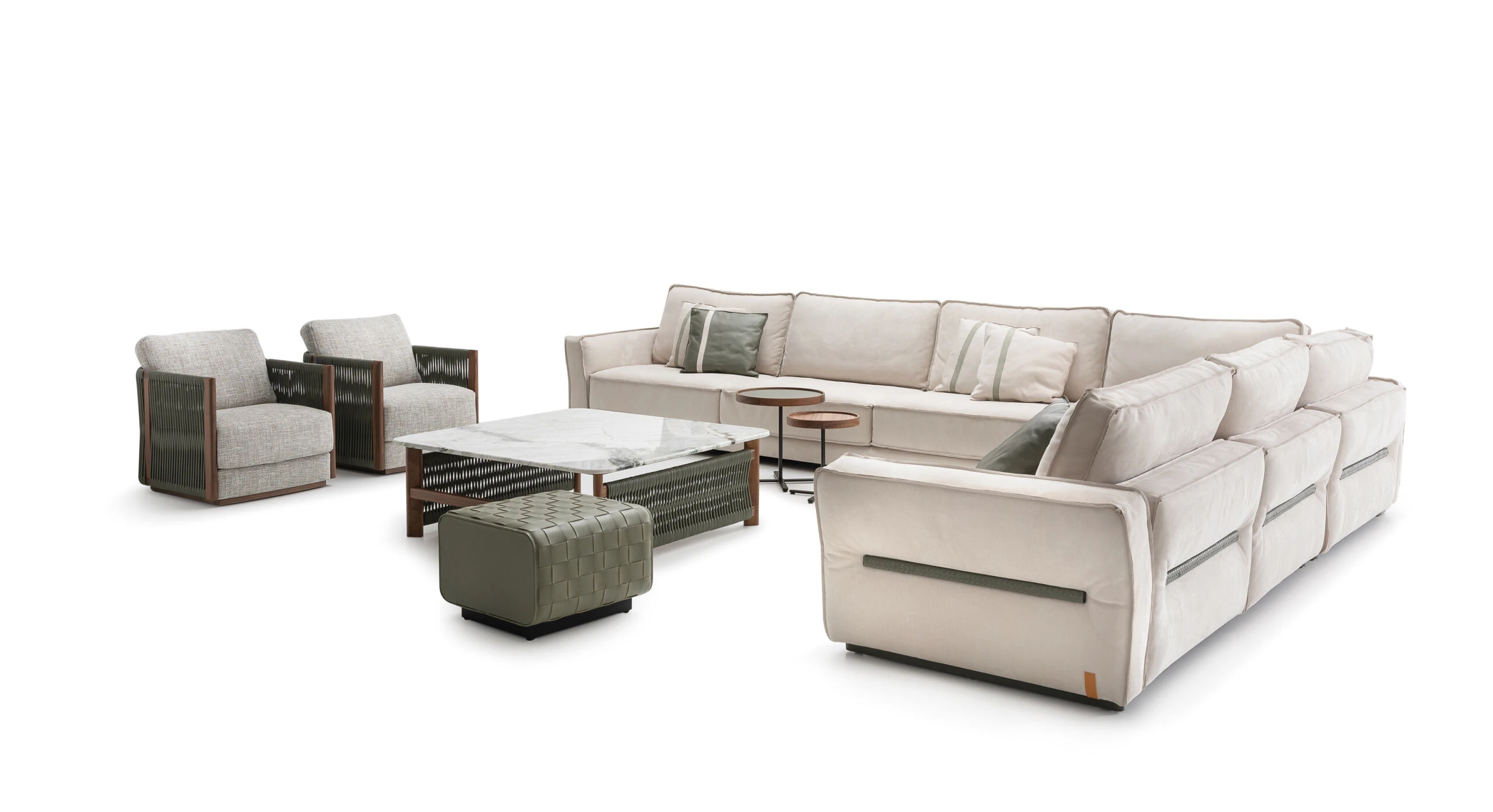 Модульный диван Robin Sectional — Ulivi Salotti, кожа, фото 4