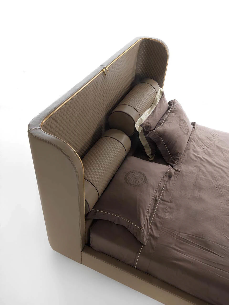 Кровать Bellini High — Vittoria Frigerio, кожа, фото 3