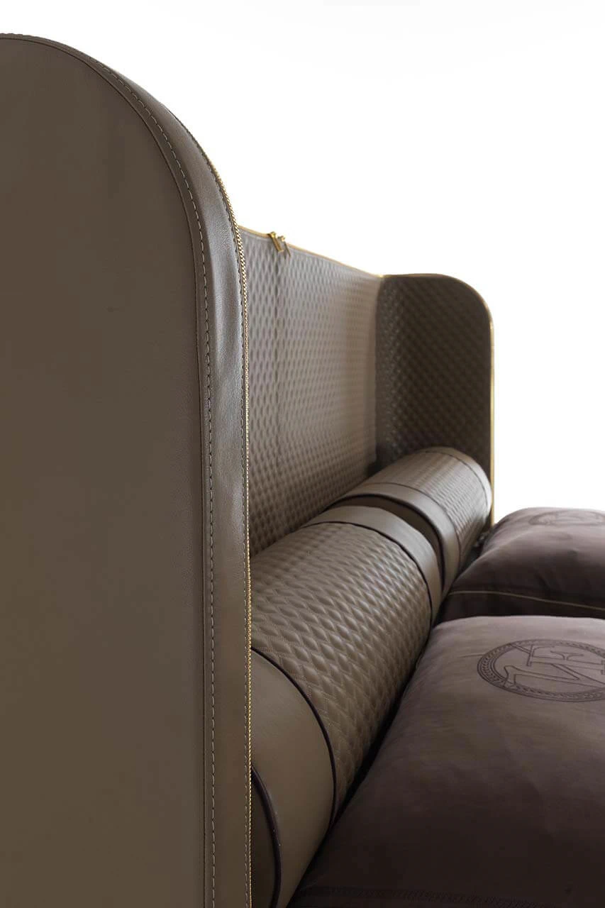 Кровать Bellini High — Vittoria Frigerio, кожа, фото 4
