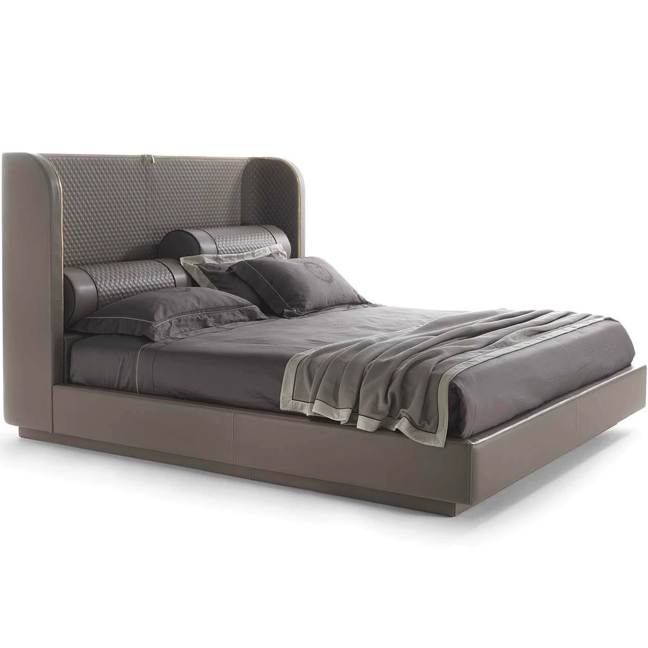 Кровать Bellini High — Vittoria Frigerio, кожа
