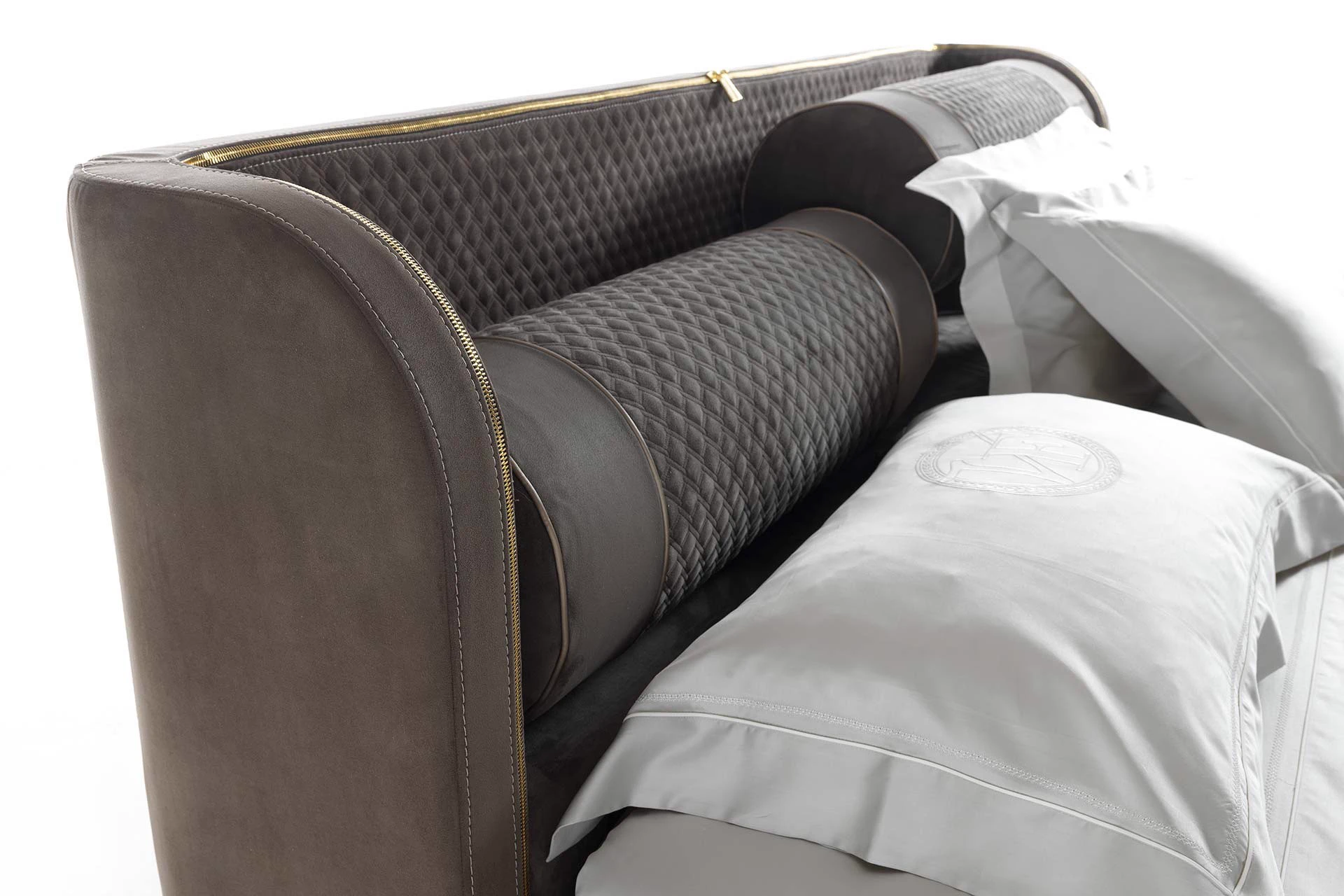 Кровать Bellini Low — Vittoria Frigerio, кожа, фото 3